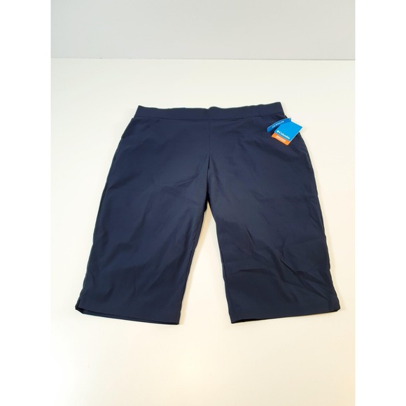 Columbia 2XL Women's Active Fit Omni-Shield Pull-On Capri Pants Blue NWT - Picture 1 of 14